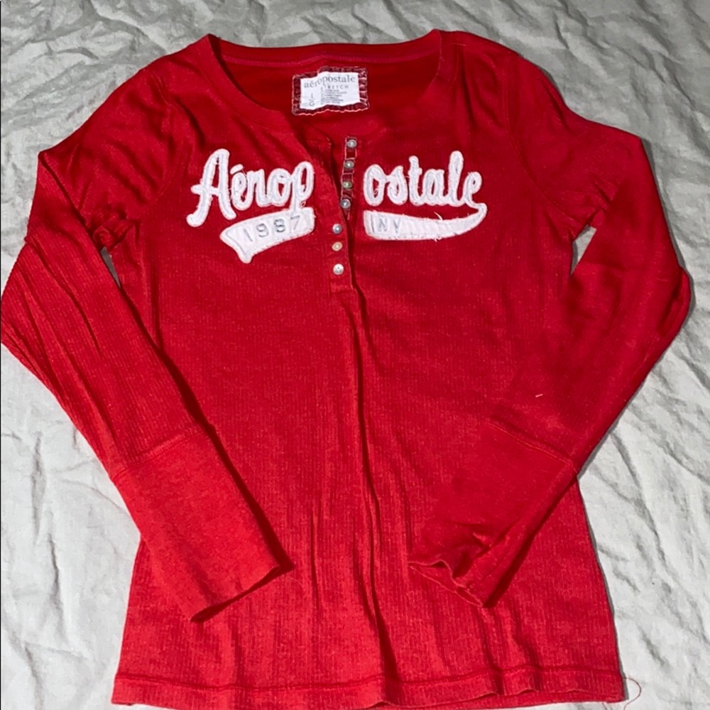 Aeropostale Long Sleeved Henley Top